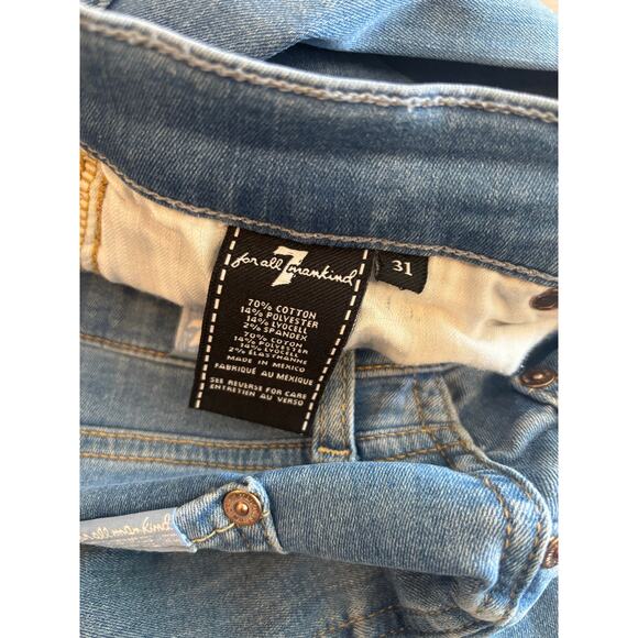 7 FOR ALL MANKIND STRETCH CROPPED BOOT JEANS SIZE 31 - Picture 7 of 7